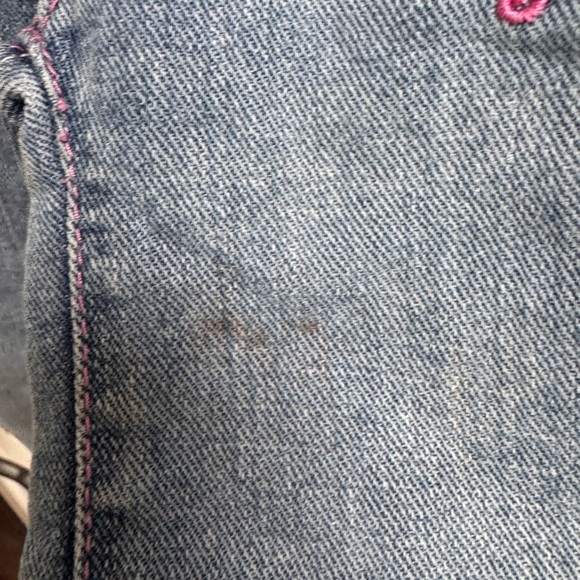 Disney Little Einstein 4T Girls Blue Denim Jeans Capris with Floral Embroidery - Picture 5 of 12